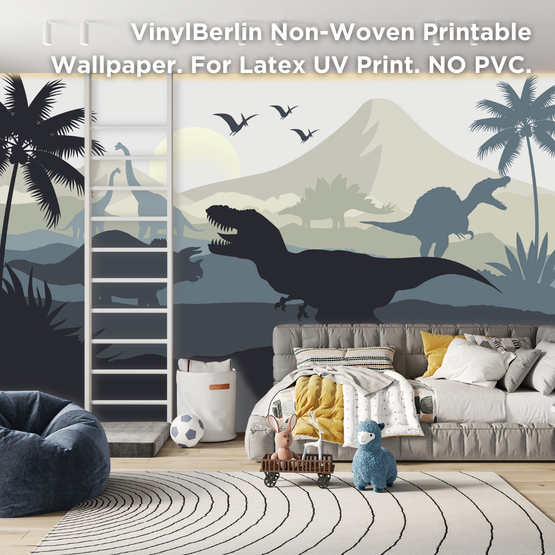 VinylBerlin Non-Woven Printable Wallpaper. For Latex UV Print. NO PVC 43"X83Yds