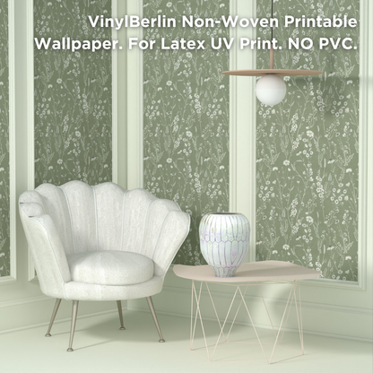 VinylBerlin Non-Woven Printable Wallpaper. For Latex UV Print. NO PVC 43"X83Yds