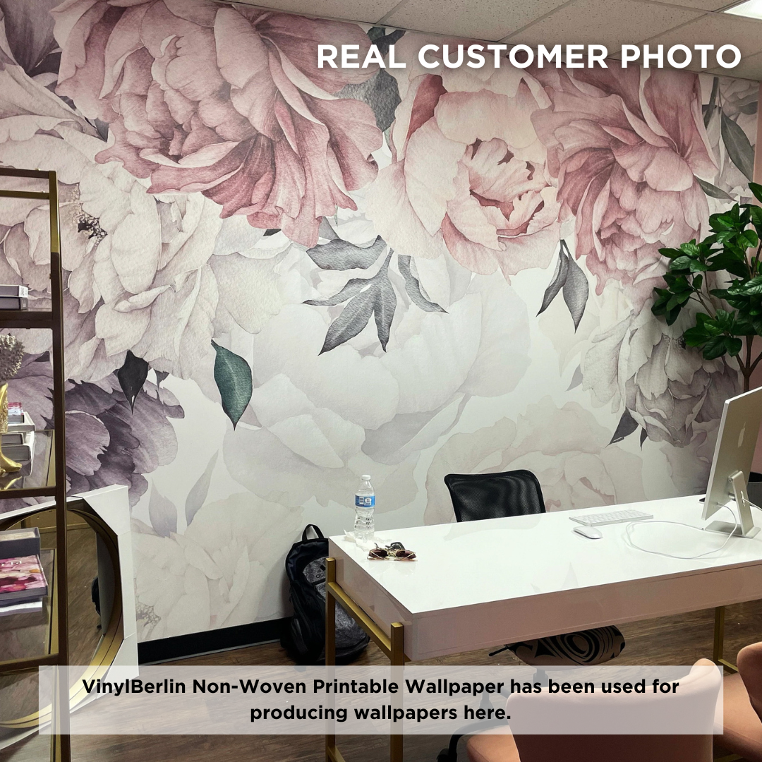 VinylBerlin Non-Woven Printable Wallpaper. For Latex UV Print. NO PVC 43"X83Yds