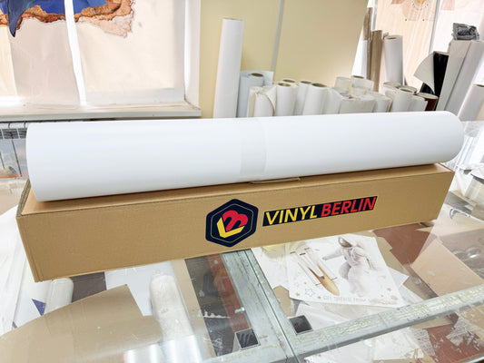 VinylBerlin Polyvinylchloride film with an acrylic adhesive for the protection of glass and other fragile surface materials