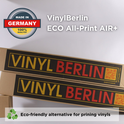 VinylBerlin ECO All-Print AIR+. Self-Adhesive Vinyl Film. NO PVC. 100 mic.